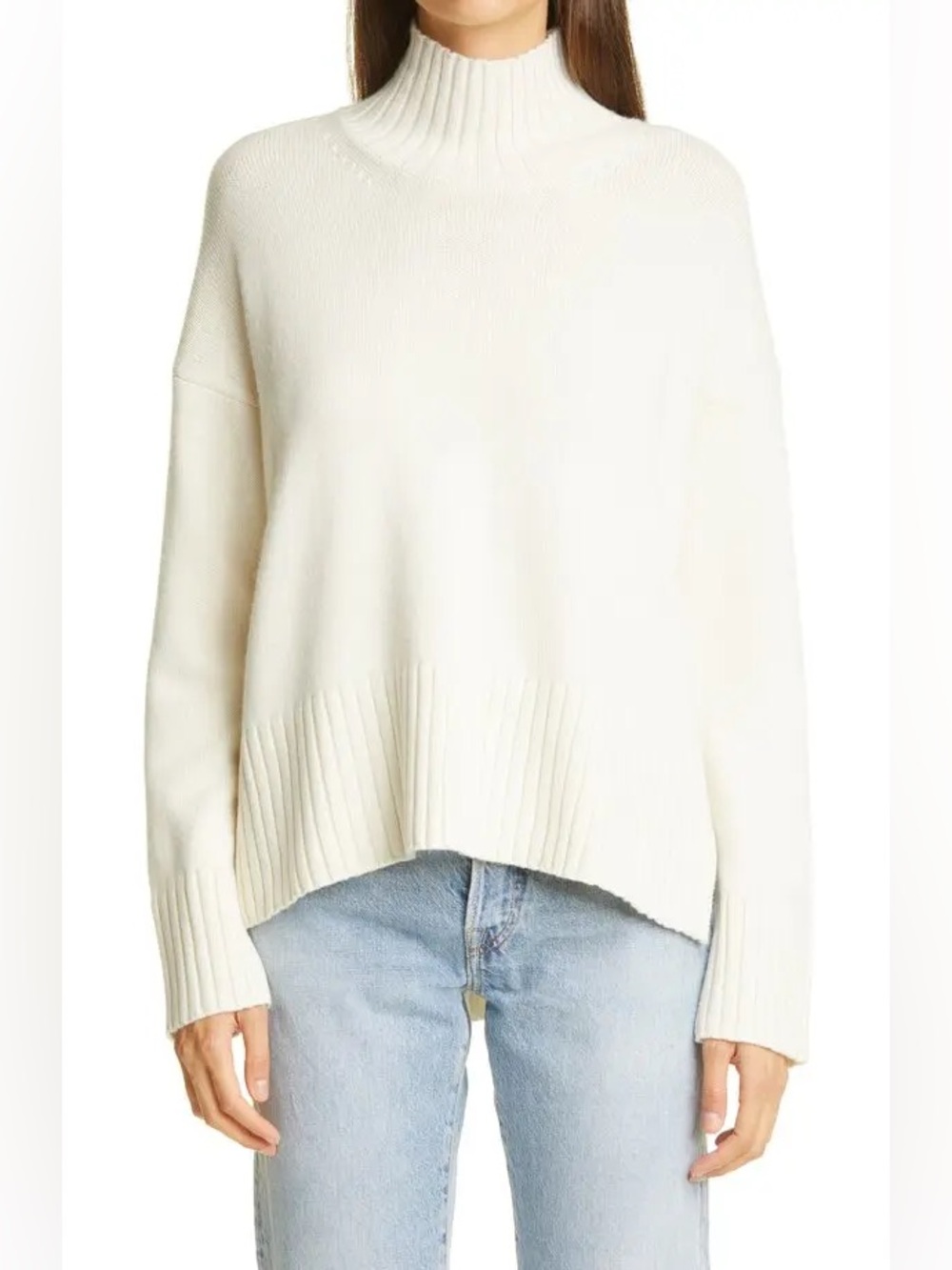 CO Funnel Neck High/Low Wool & Cashmere
Sweater